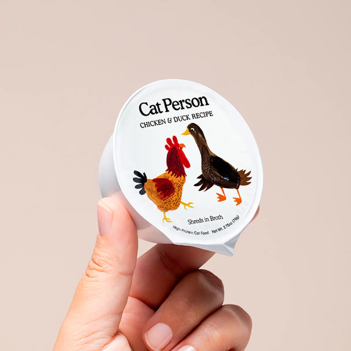 Cat Person Cat Shredded Chicken & Duck In Broth 2.75oz