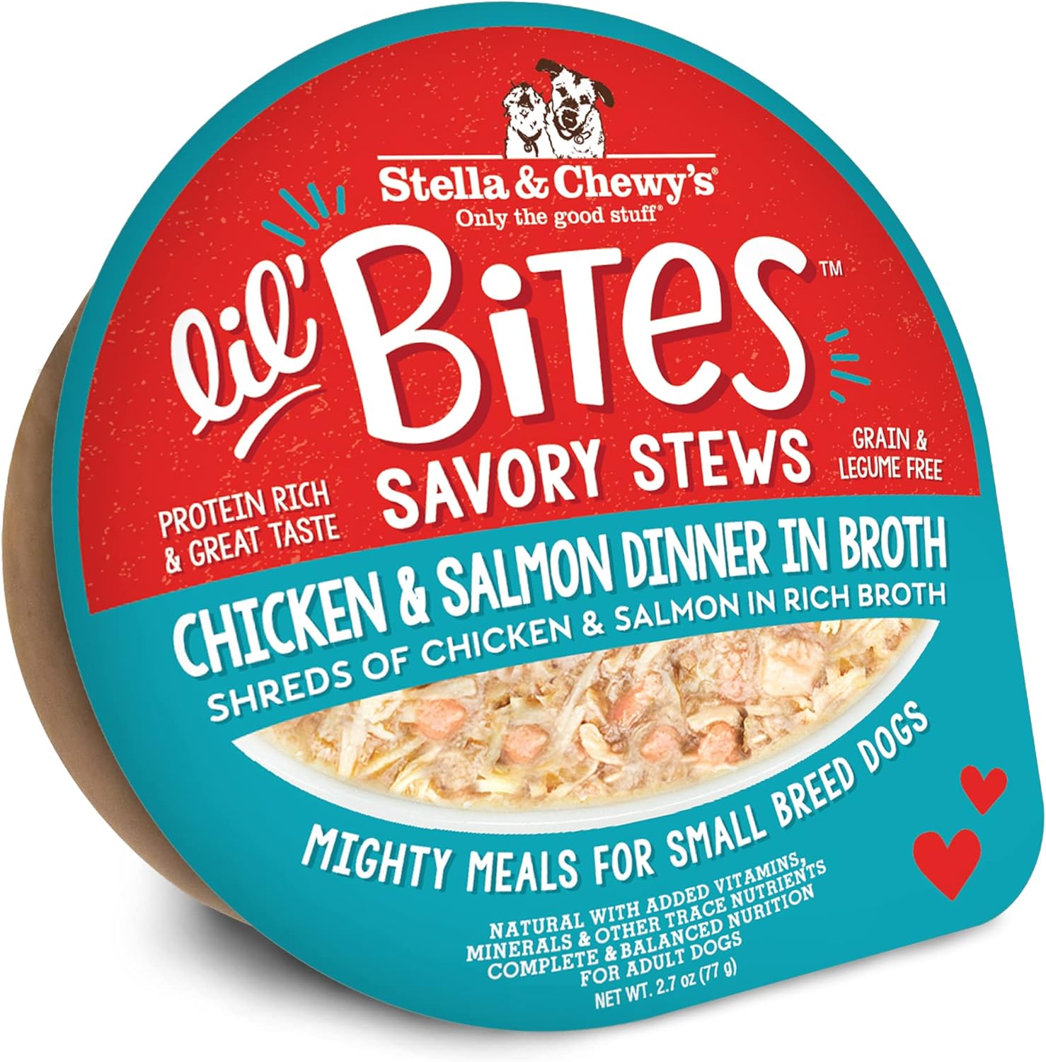 Stella & Chewy's Lil' Bites Savory Stews Chicken & Salmon Dinner in Broth Dog Food (2.7oz)