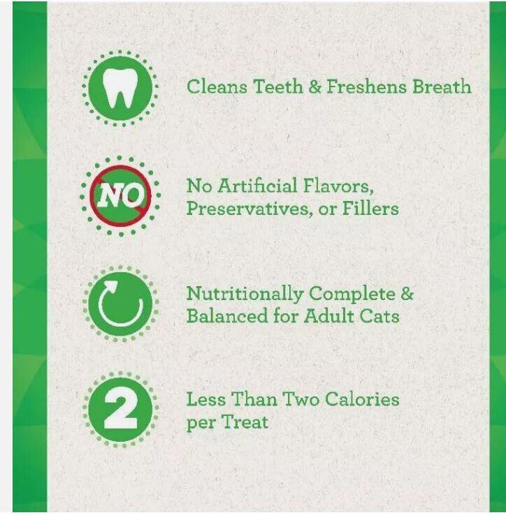 FELINE GREENIES Natural Dental Care Cat Treats Chicken-Flavor cleans teeth 9.7Oz
