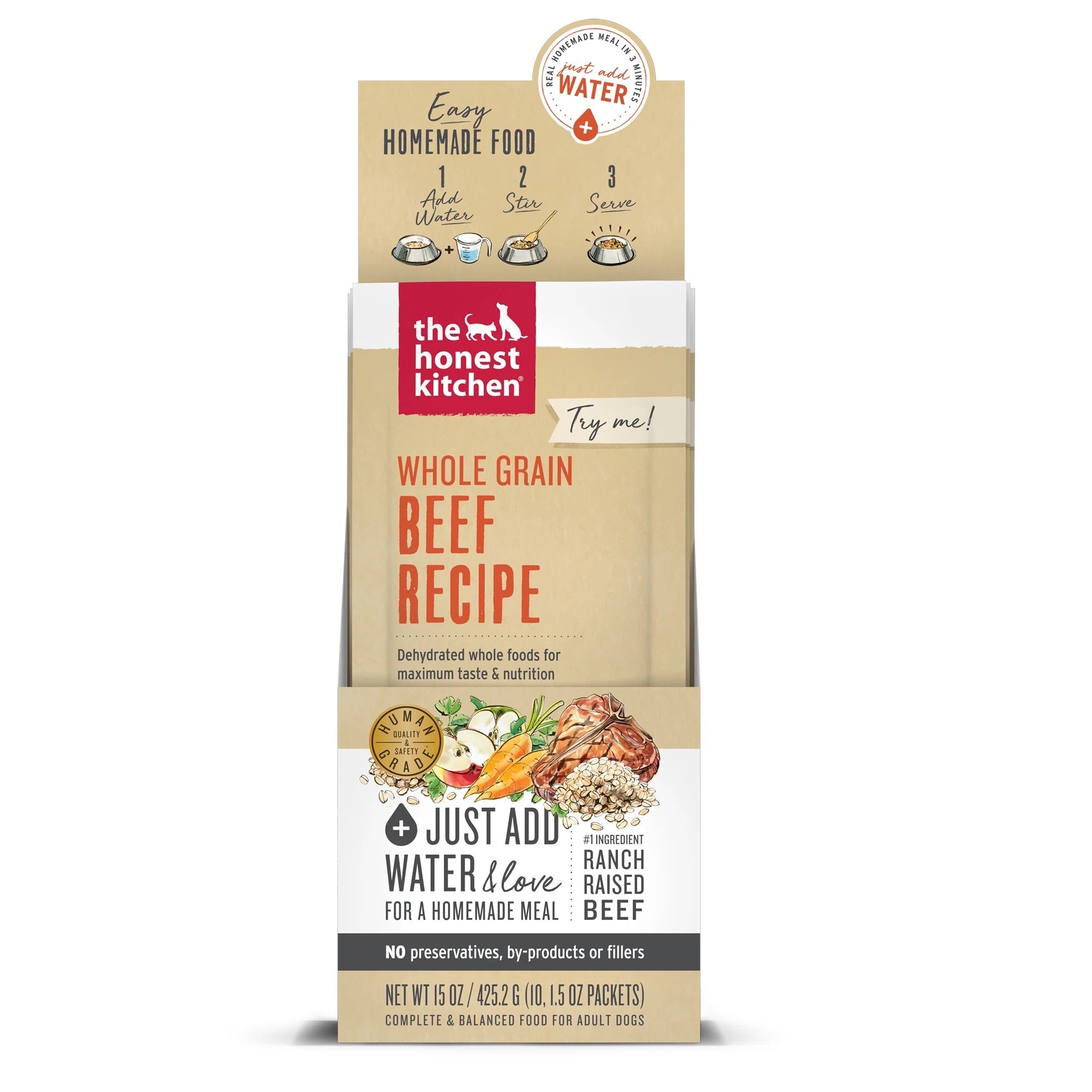 Honest Kitchen Dehydrated Beef Dog Food (1.5oz)