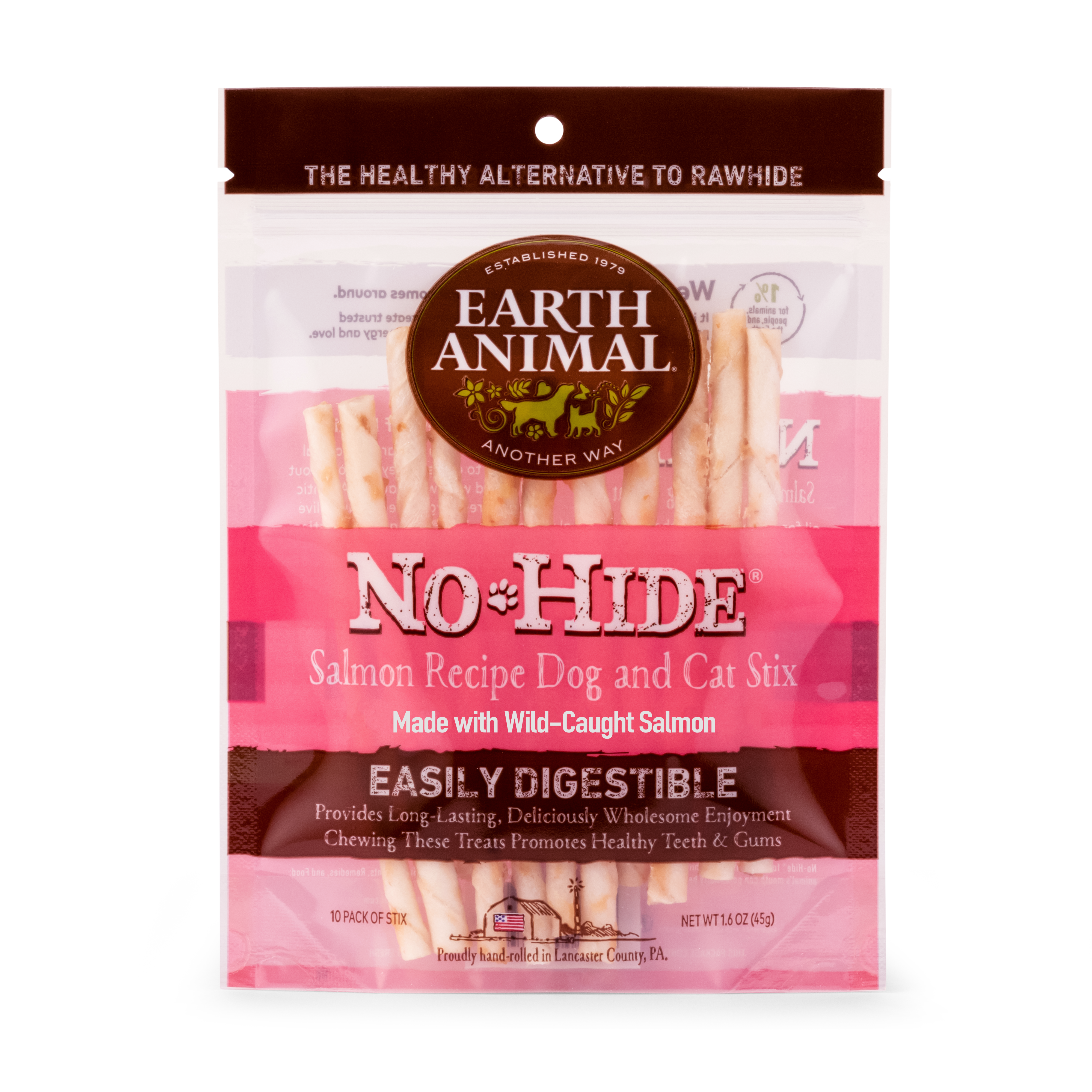 Earth Animal No Hide Salmon Pet Stix (10pk) (1.6oz)