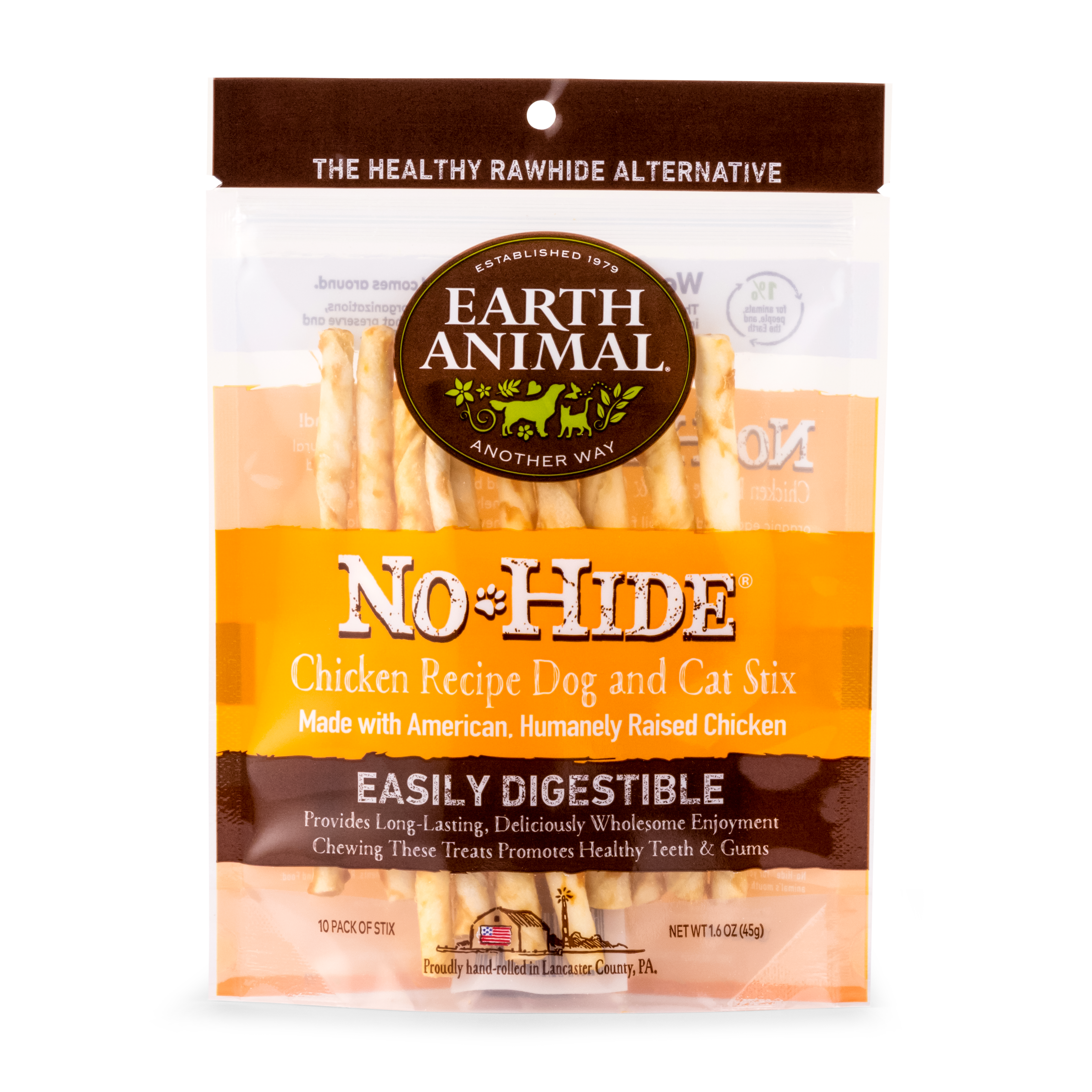 Earth Animal No Hide Chicken Pet Stix (10pk) (1.6oz)