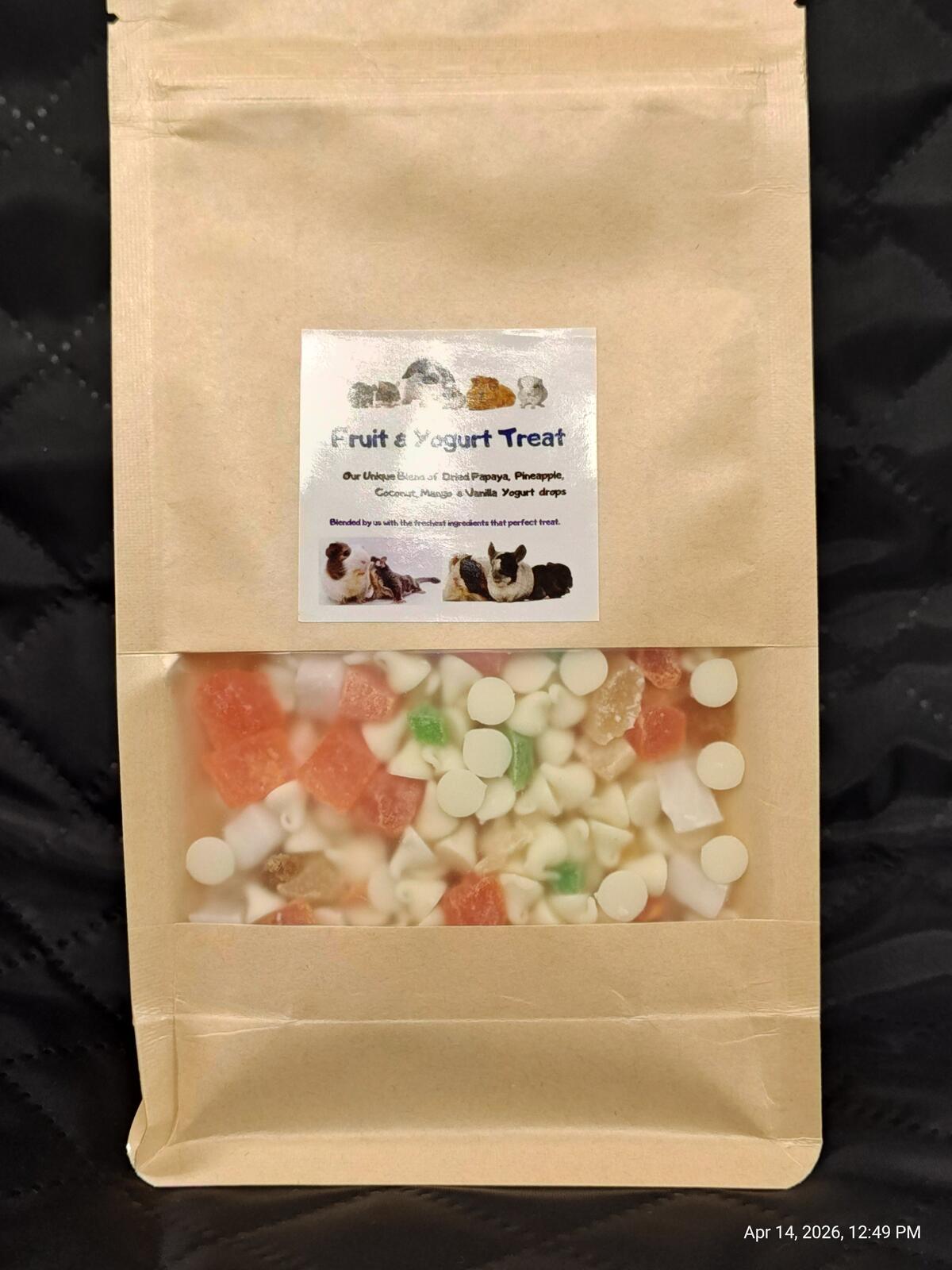 Fruit & Yogurt Blend for Chinchilla, Guinea Pigs, Bunnies, Sugar Gliders, Rats