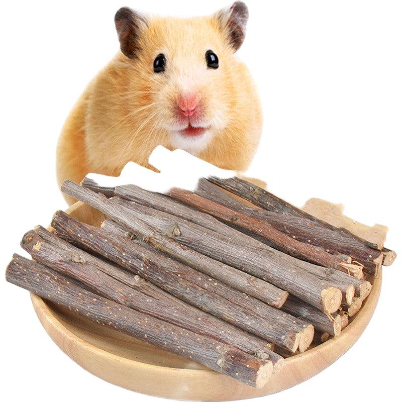 Dried Apple Wood Branch Treats for Rabbits & Hamsters - 100g