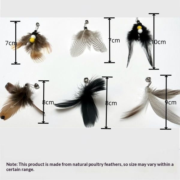 New Insect Feather Replacement Head Bell Cat Toy