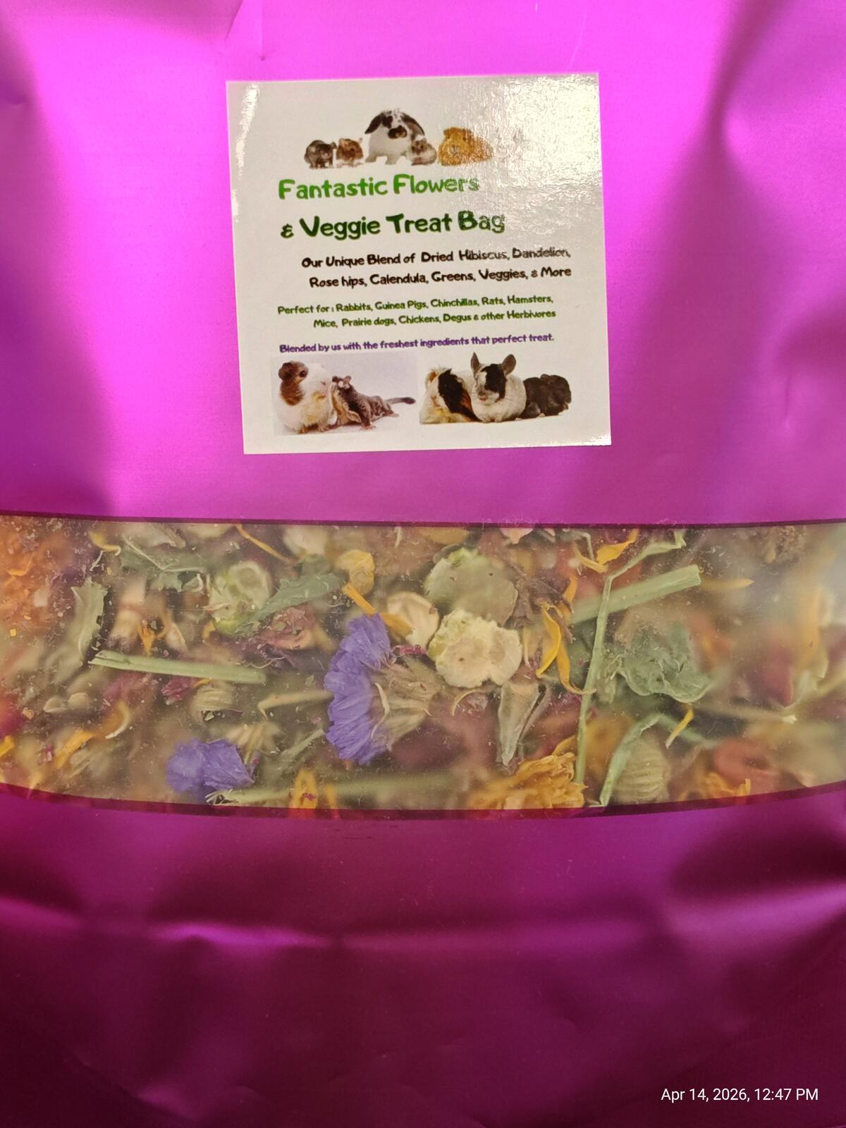 Fantastic Flowers & Veggie Blend for Chinchillas, Guinea Pigs & Rabbits & More