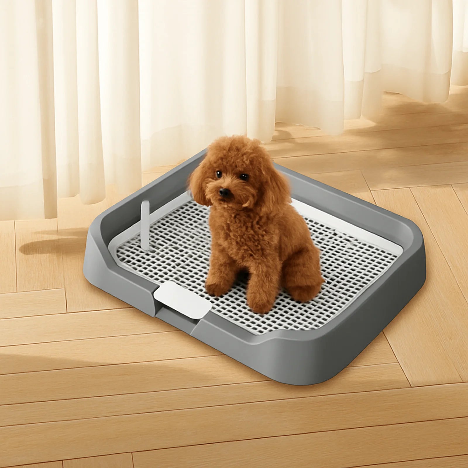Pee Pad Holder Potty Pads Reusable Mesh Open Top Training Toilet Potty Tray Comfortable Toilet with Protection for Large Puppy