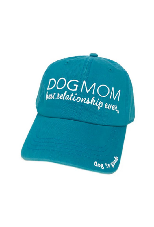 Dog Mom Hat - Turquoise Embroidered Baseball Cap