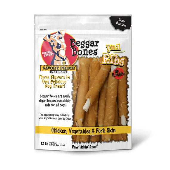 Savory Prime Beggar Bones 3in1 Ribs (12ct) (8oz)