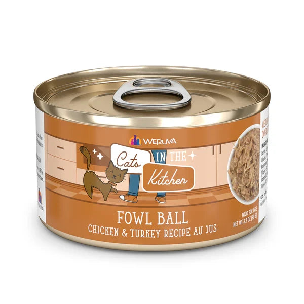Cats in the Kitchen Fowl Ball Chicken and Turkey Recipe Au Jus