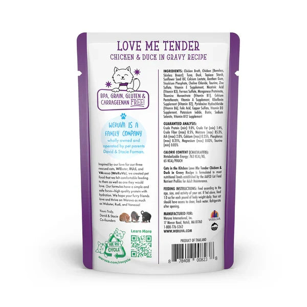 Cats in the Kitchen Love Me Tender Chicken & Duck in Gravy (3oz)