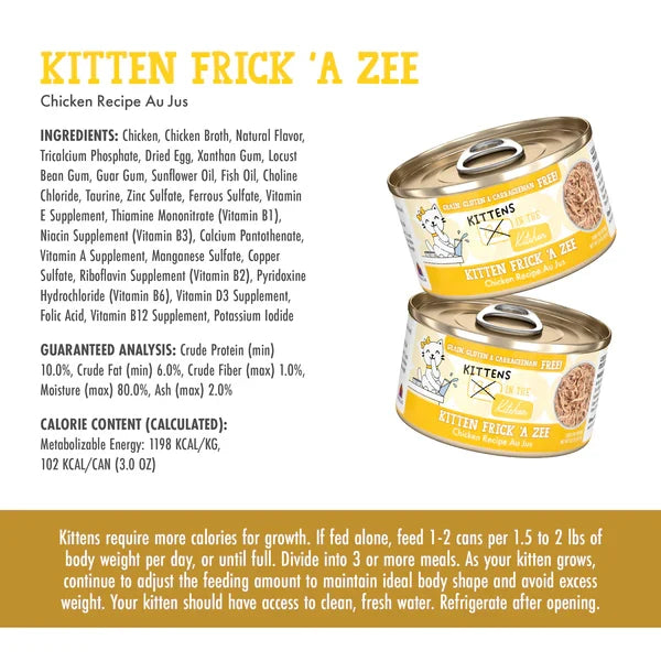 Cats in the Kitchen Kitten Kitten Frick 'A Zee Chicken Recipe Au Jus (3oz)