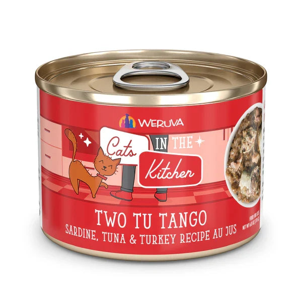 Cats in the Kitchen Two Tu Tango Sardine,Tuna and Turkey Recipe Au Jus (6oz)
