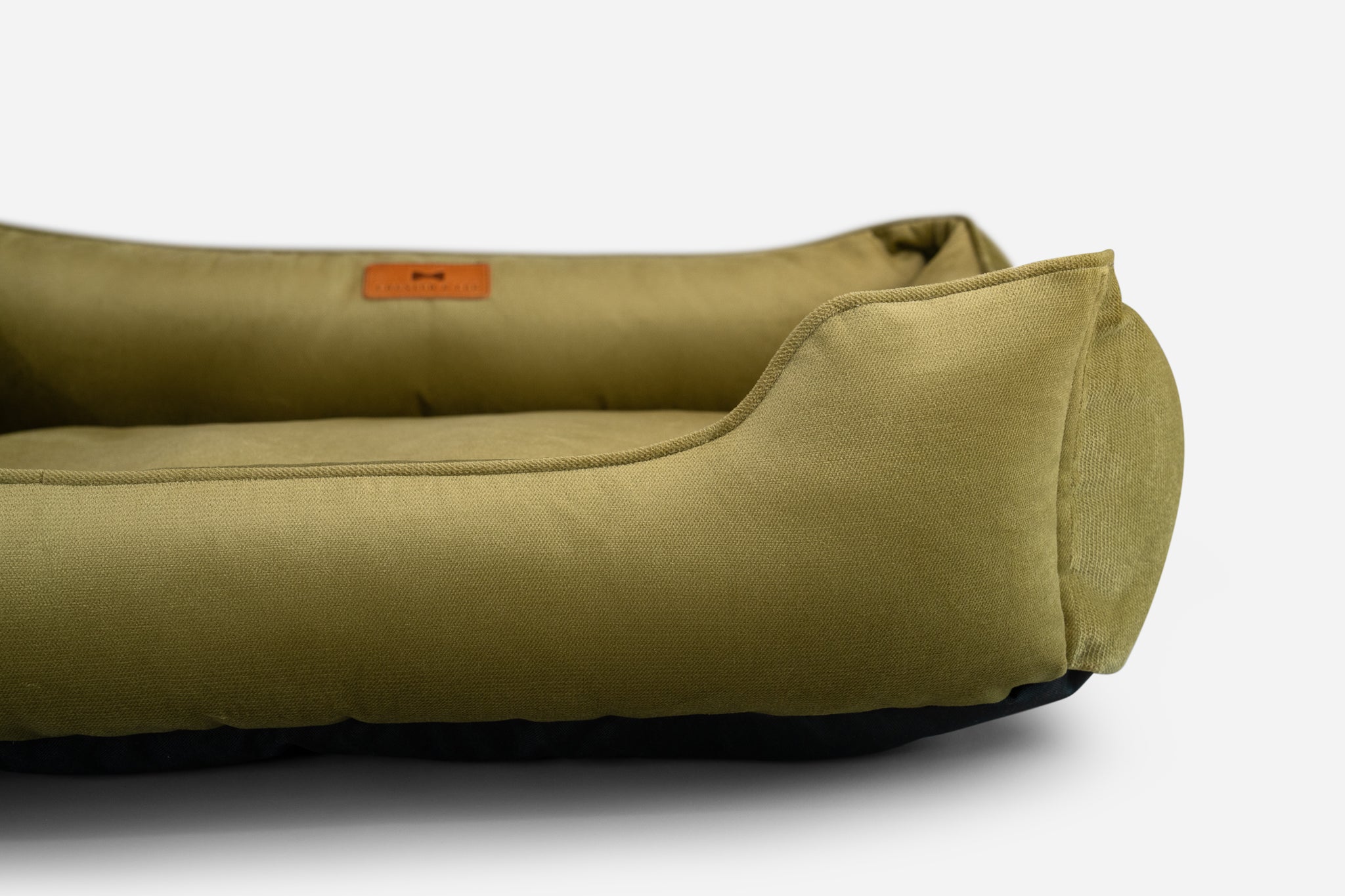 Chester & Lee | Vibrant Velvet Sleeper Dog Bed Olive