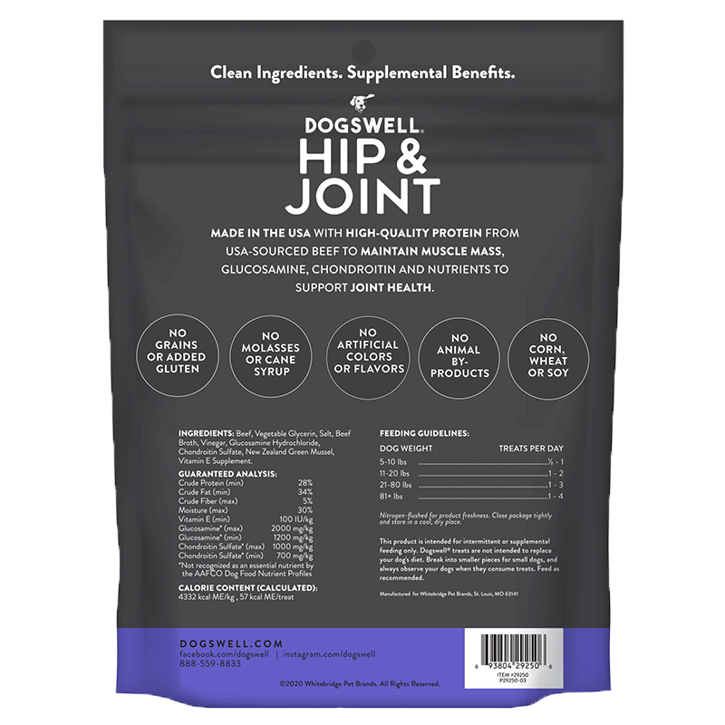 Dogswell Hip & Joint Jerky Treats, Beef (10oz)