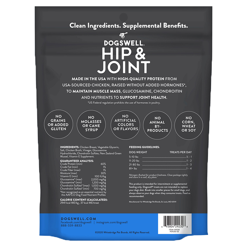 Dogswell Hip & Joint Jerky Treats, Chicken Breast (24oz)