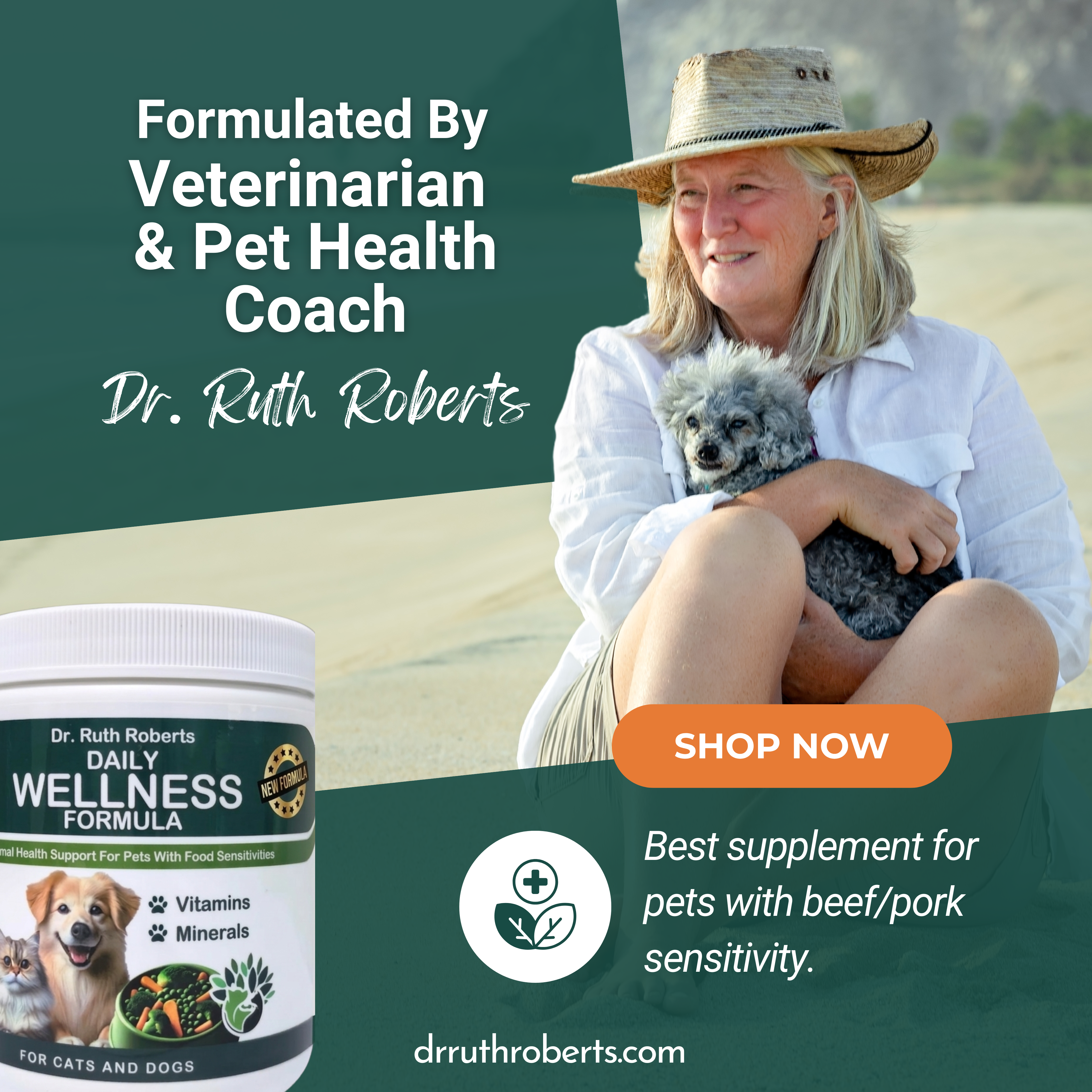 Daily Wellness Formula — Glandular-Free Multivitamin for Dogs & Cats with Beef, Pork, or Organ Sensitivities