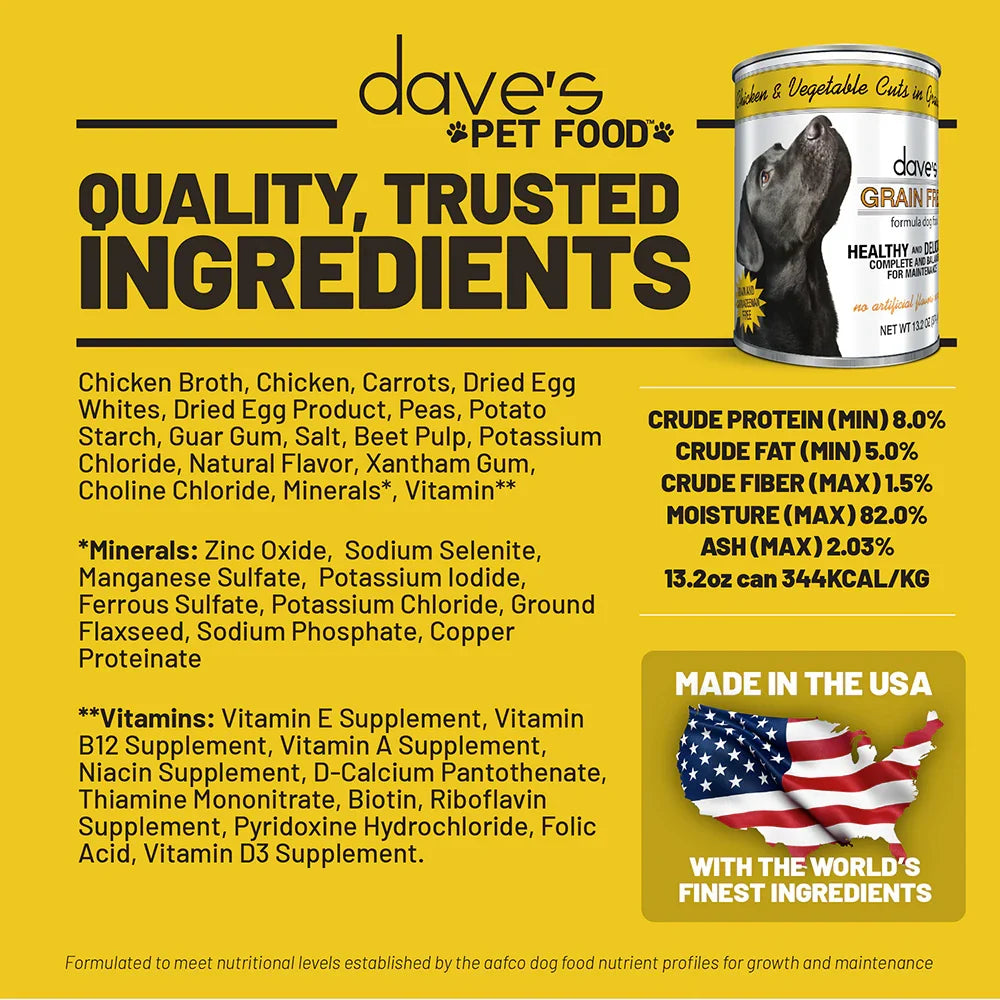 Dave's Stewlicious Chicken & Vegetable Stew For Dogs (13.2oz)