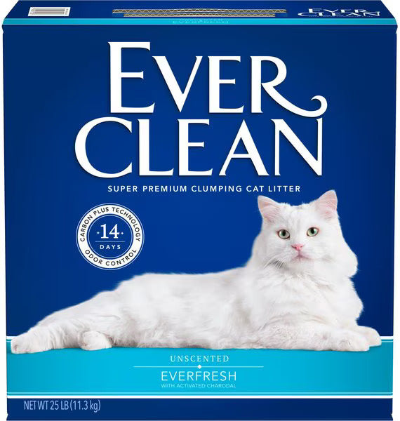 Ever Clean Everfresh Unscented Clumping Clay Cat Litter (25lb)