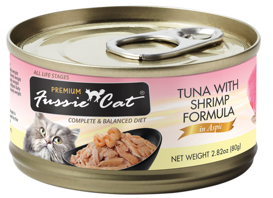 Fussie Cat Tuna with Shrimp in Aspic Cat Food 2.82oz