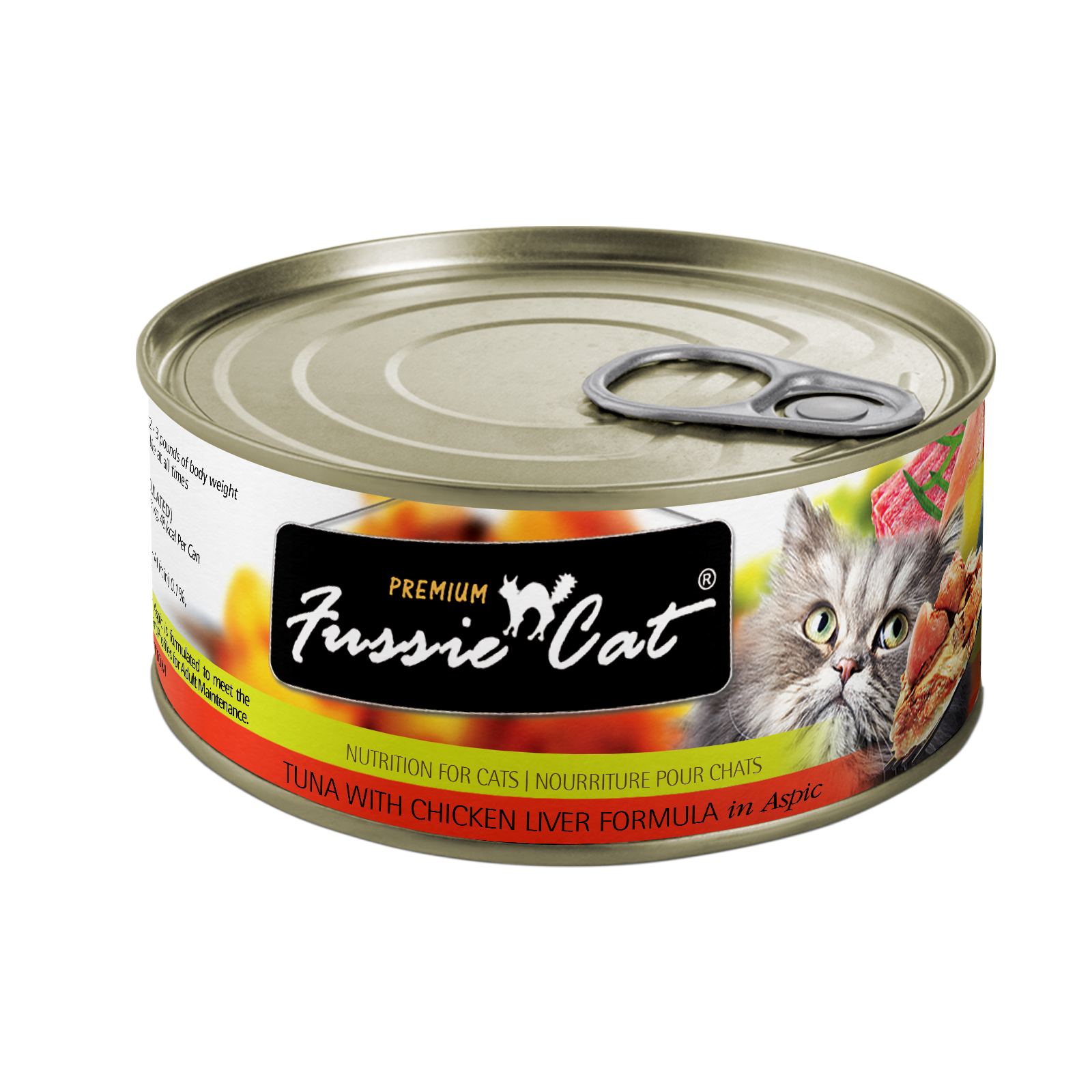 Fussie Cat Premium Tuna With Chicken Liver Formula In Aspic (2.82oz)