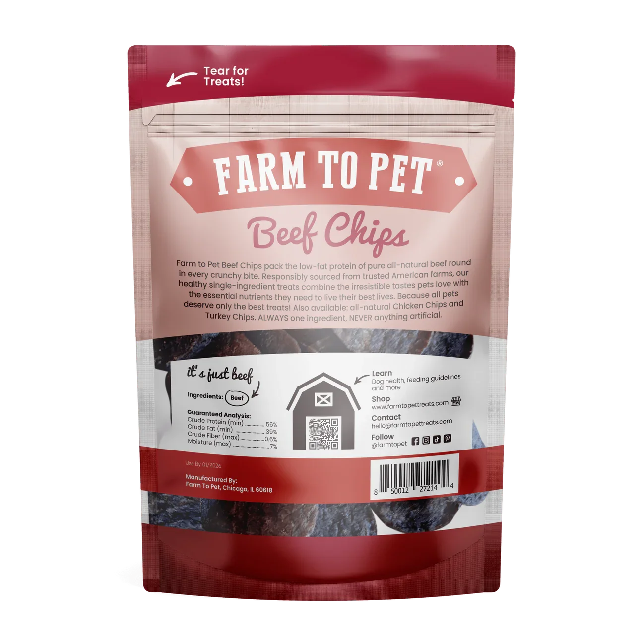 Farm To Pet Beef Chips
