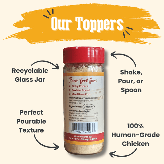 Farm to Pet Chicken Dog Food Topper - 100% Chicken Powder
