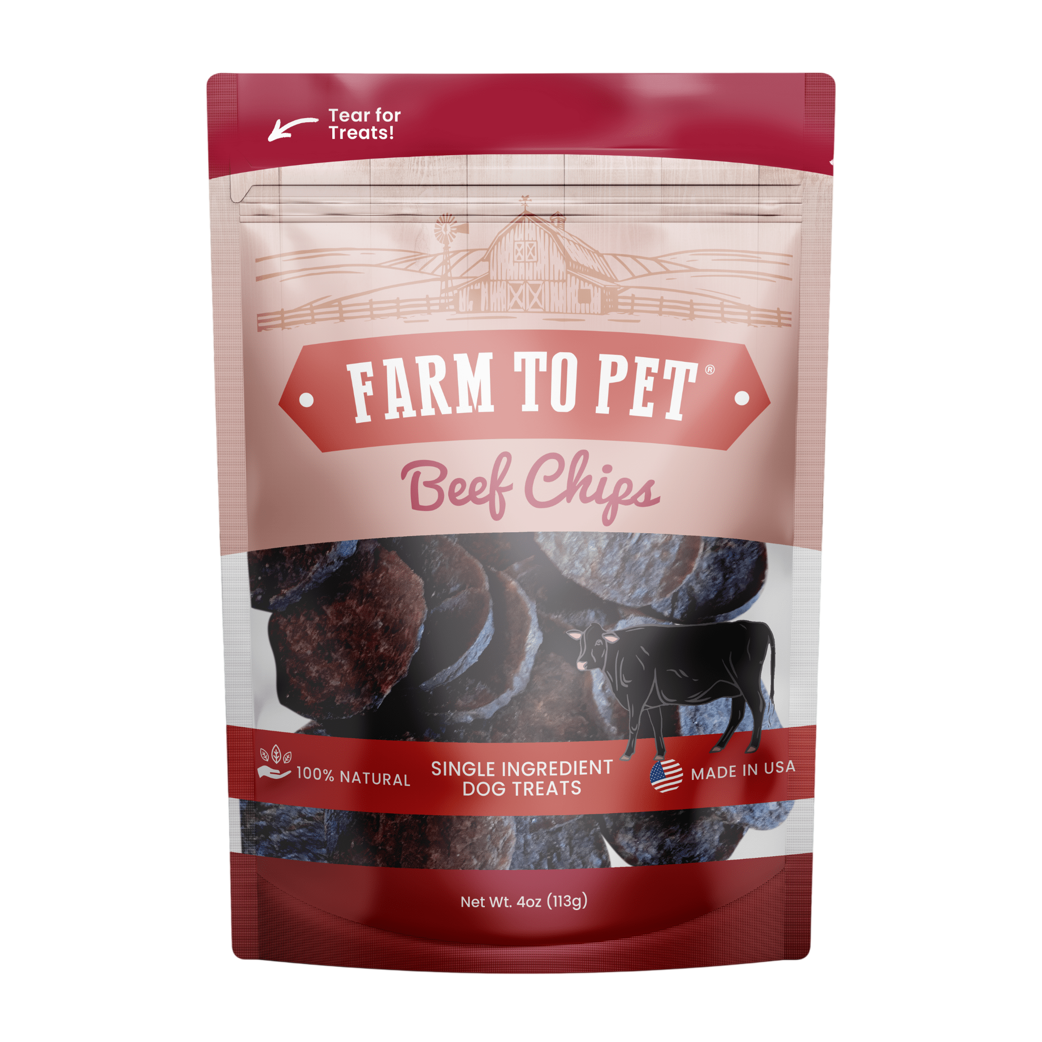 Beef Chips Dog Treats | Single-Ingredient Healthy Treats for Dogs