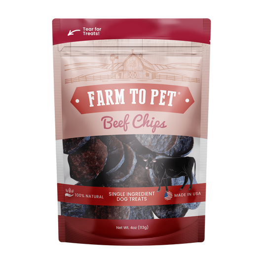 Farm to Pet Beef Chips Single-Ingredient Dog Treats
