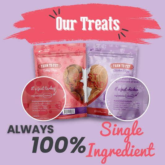 Farm to Pet Puppy Love Dog Treat Duo - Chicken & Turkey Chips