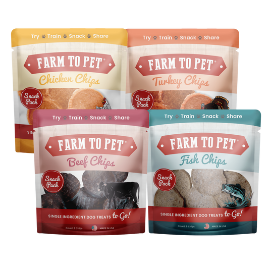 Farm to Pet Snack Pack Dog Treat Sampler - 4 Pack Single Ingredient