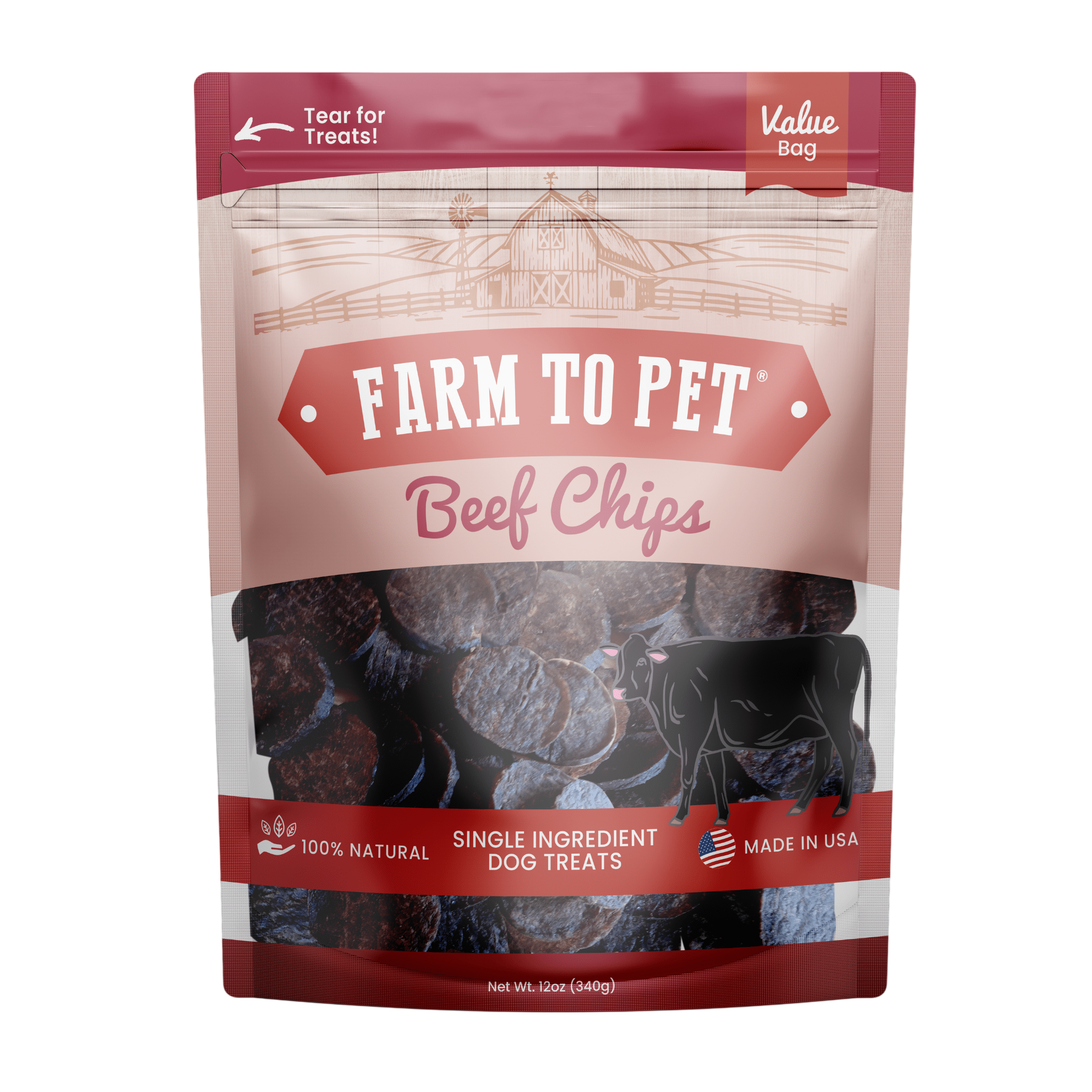 Beef Chips Dog Treats | Single-Ingredient Healthy Treats for Dogs