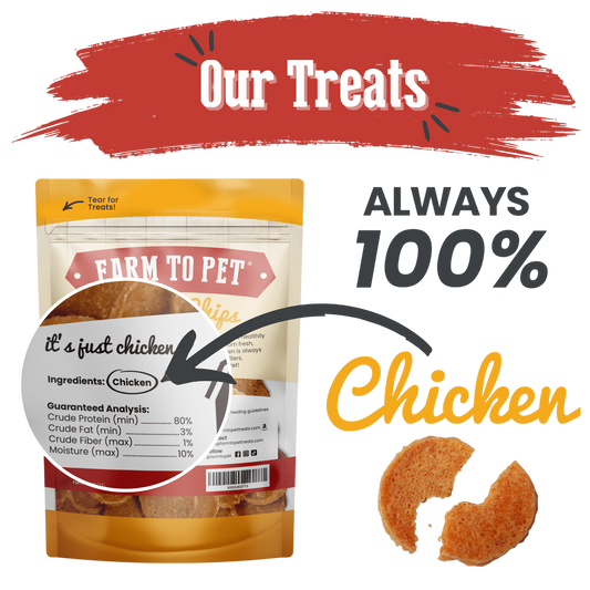 Farm to Pet Chicken Chips Single-Ingredient Dog Treats