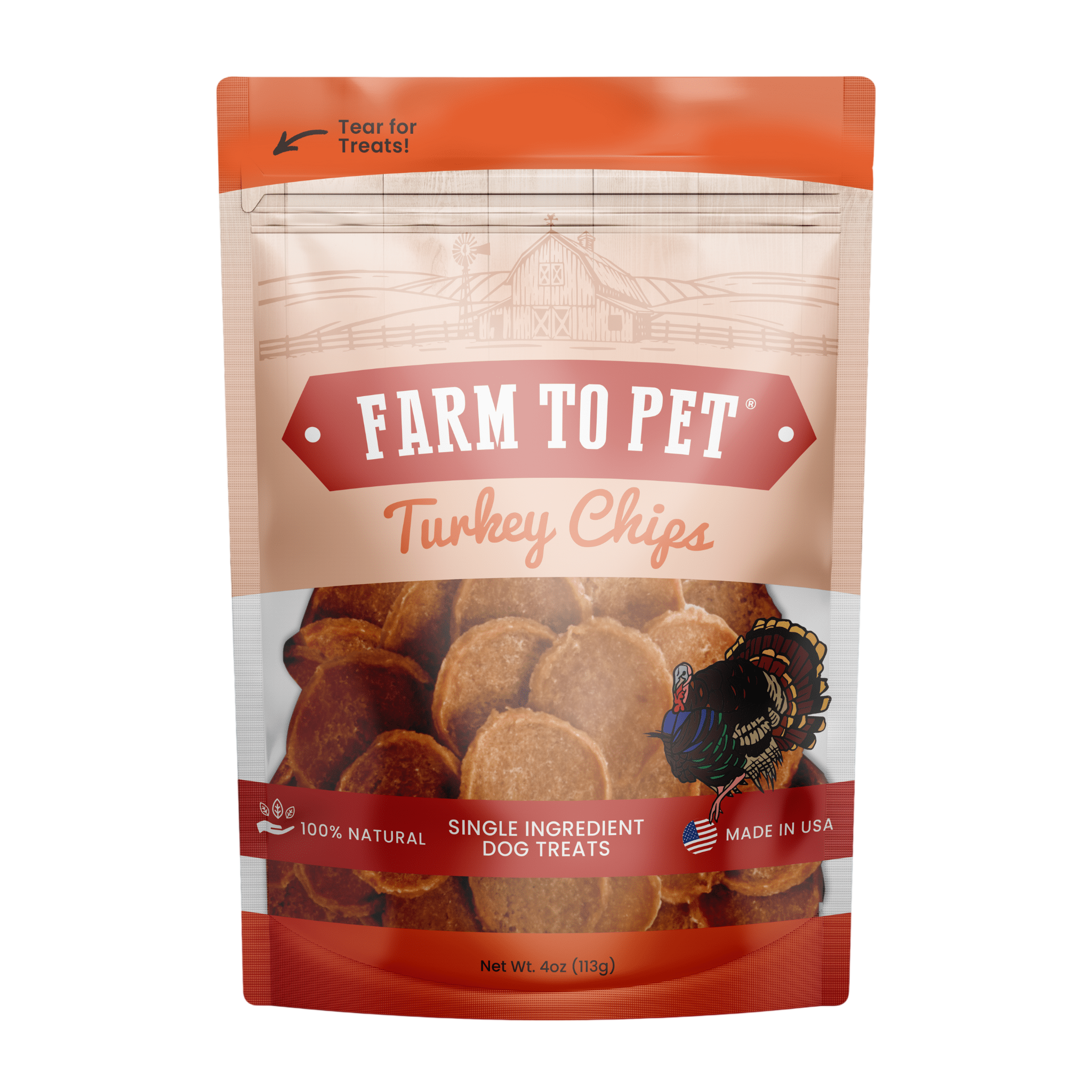 Turkey Chips for Dogs | All-Natural Single-Ingredient Healthy Dog Treats