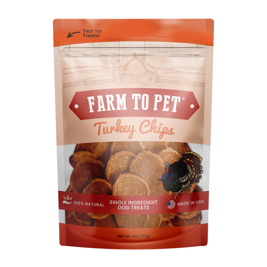 Farm to Pet Turkey Chips - All-Natural Single-Ingredient Dog Treats