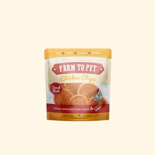 Farm to Pet Chicken Chips Dog Training Treats Snack Pack Bundle