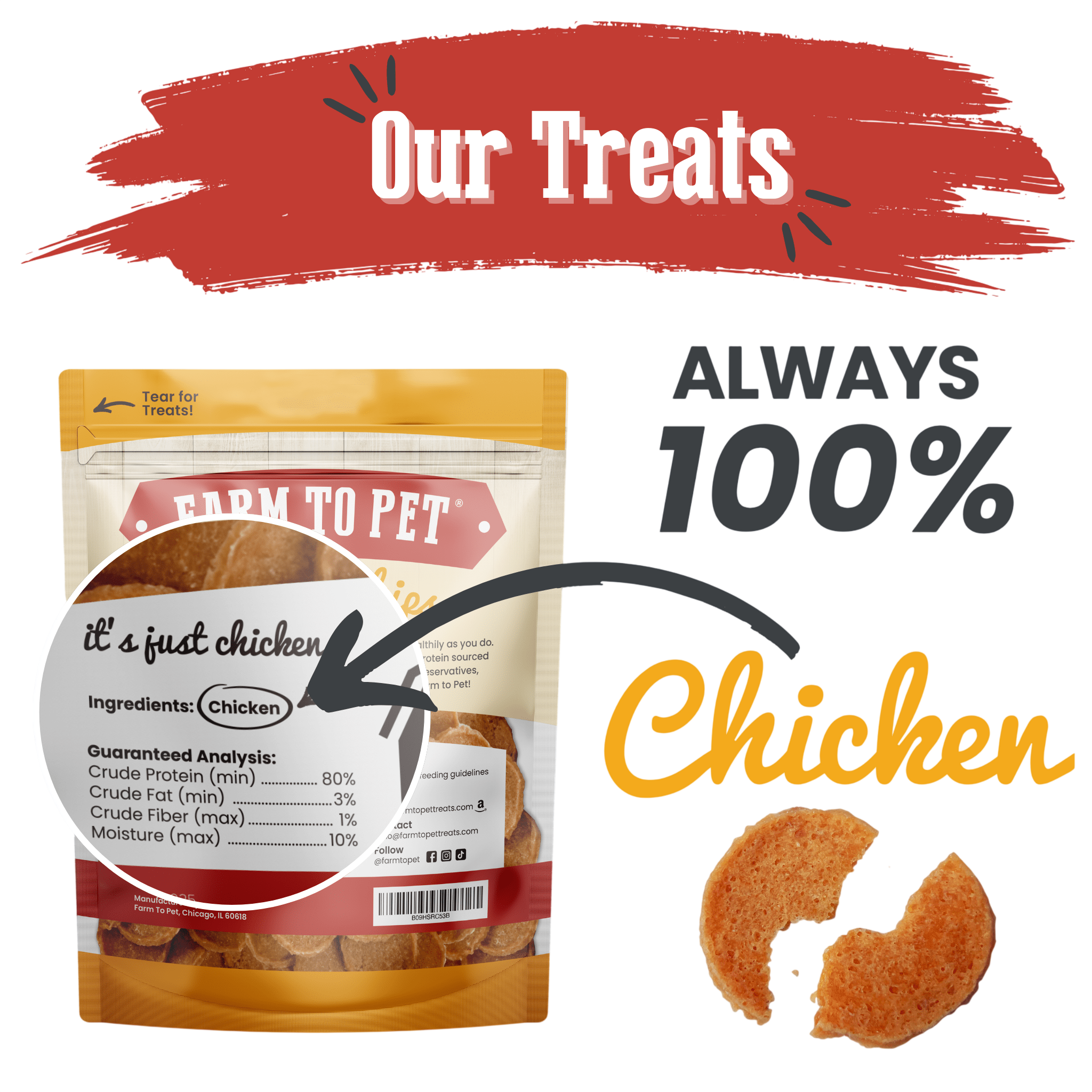 Chicken Chips for Dogs | All-Natural Single-Ingredient Dog Treats