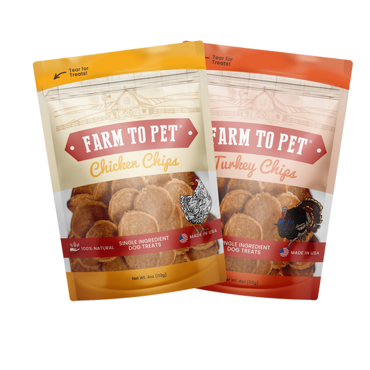 Farm to Pet Turkey & Chicken Chip Dog Treat Duo - 2 Pack
