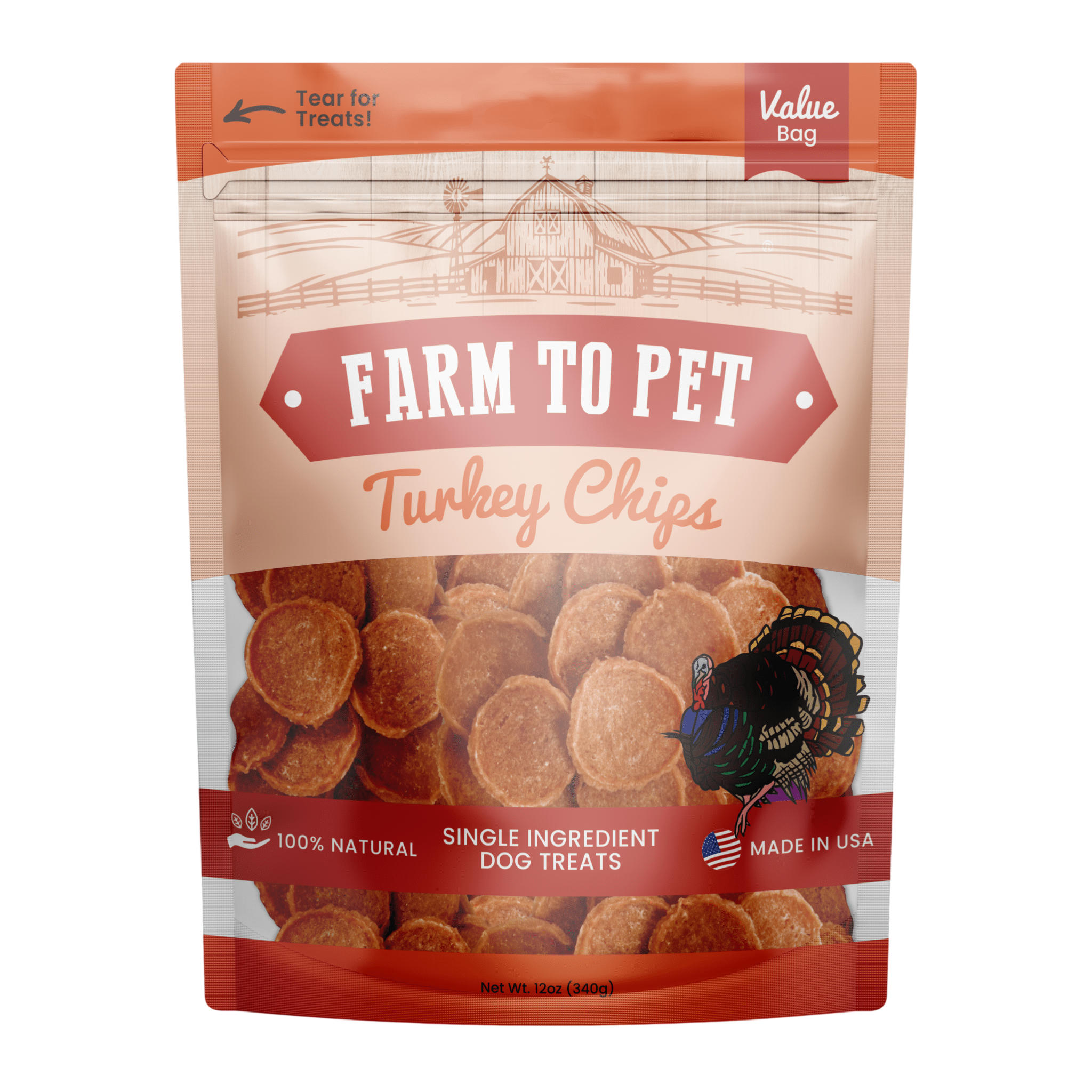 Turkey Chips for Dogs | All-Natural Single-Ingredient Healthy Dog Treats