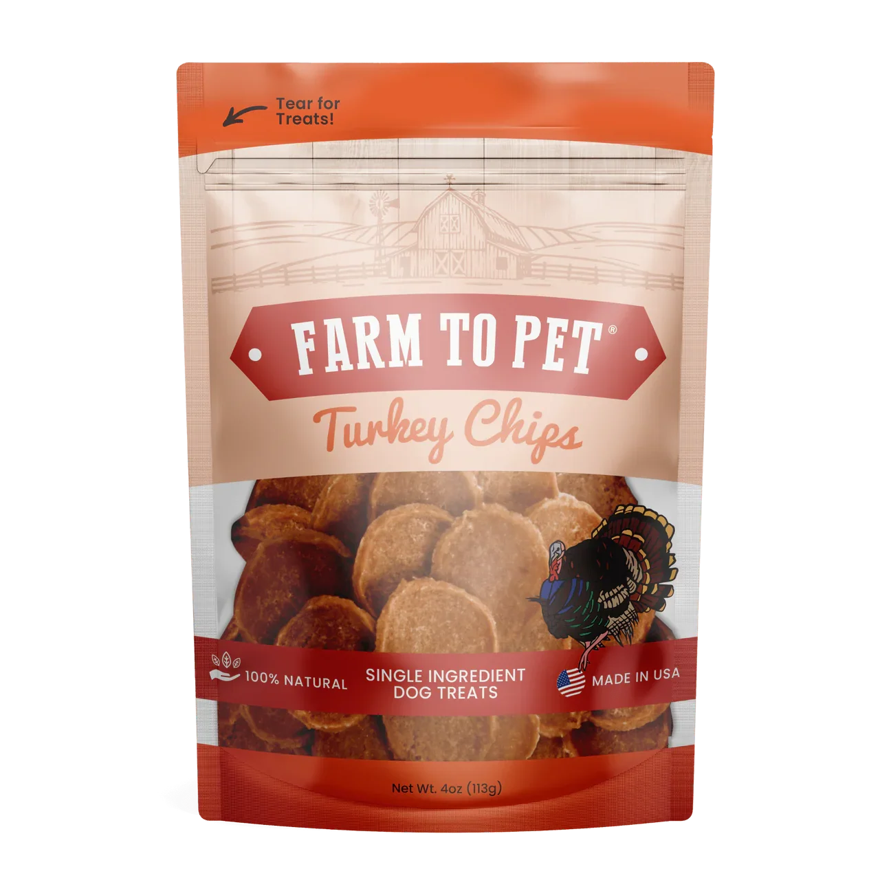 Farm To Pet Turkey Chips (12oz)