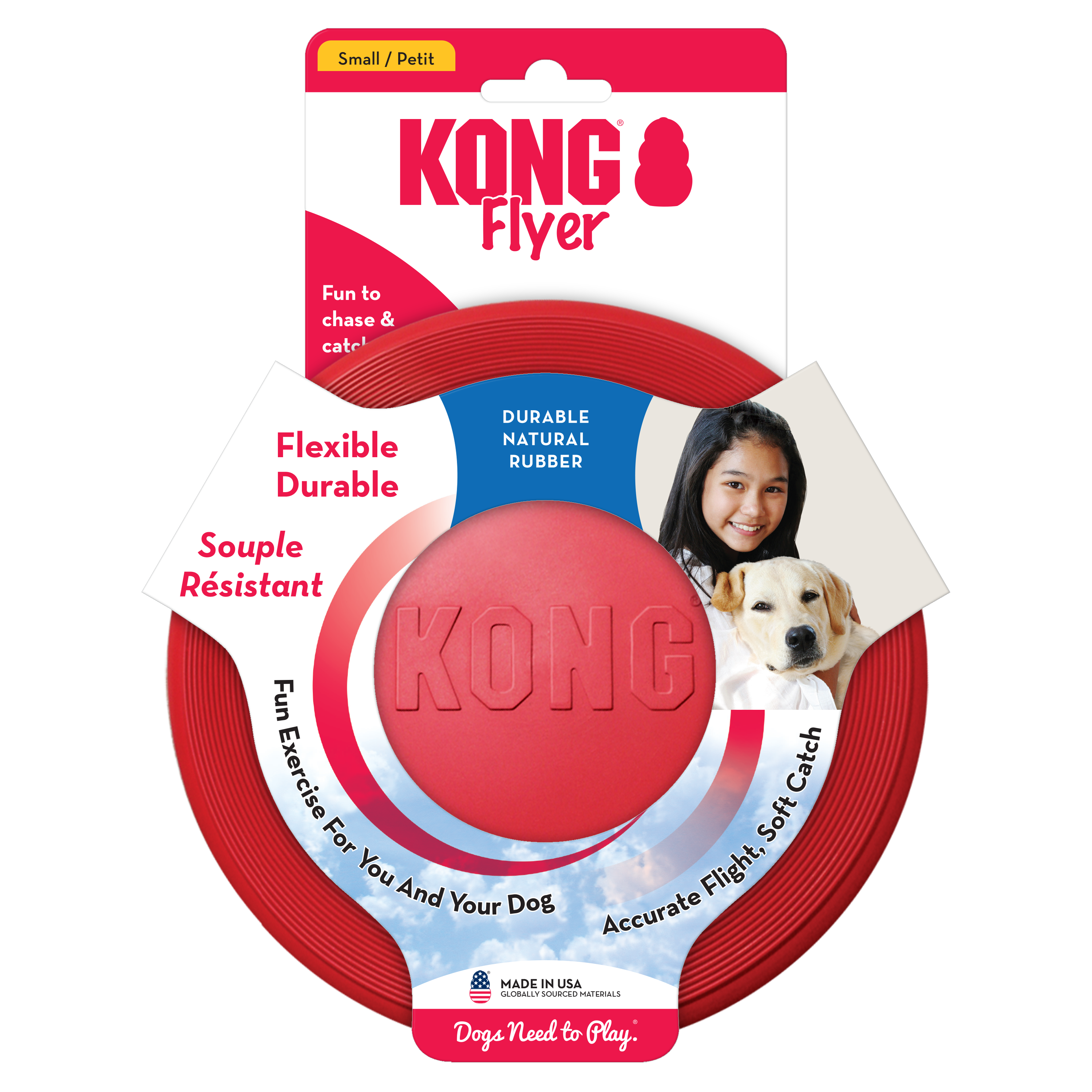Kong Red Rubber Flyer