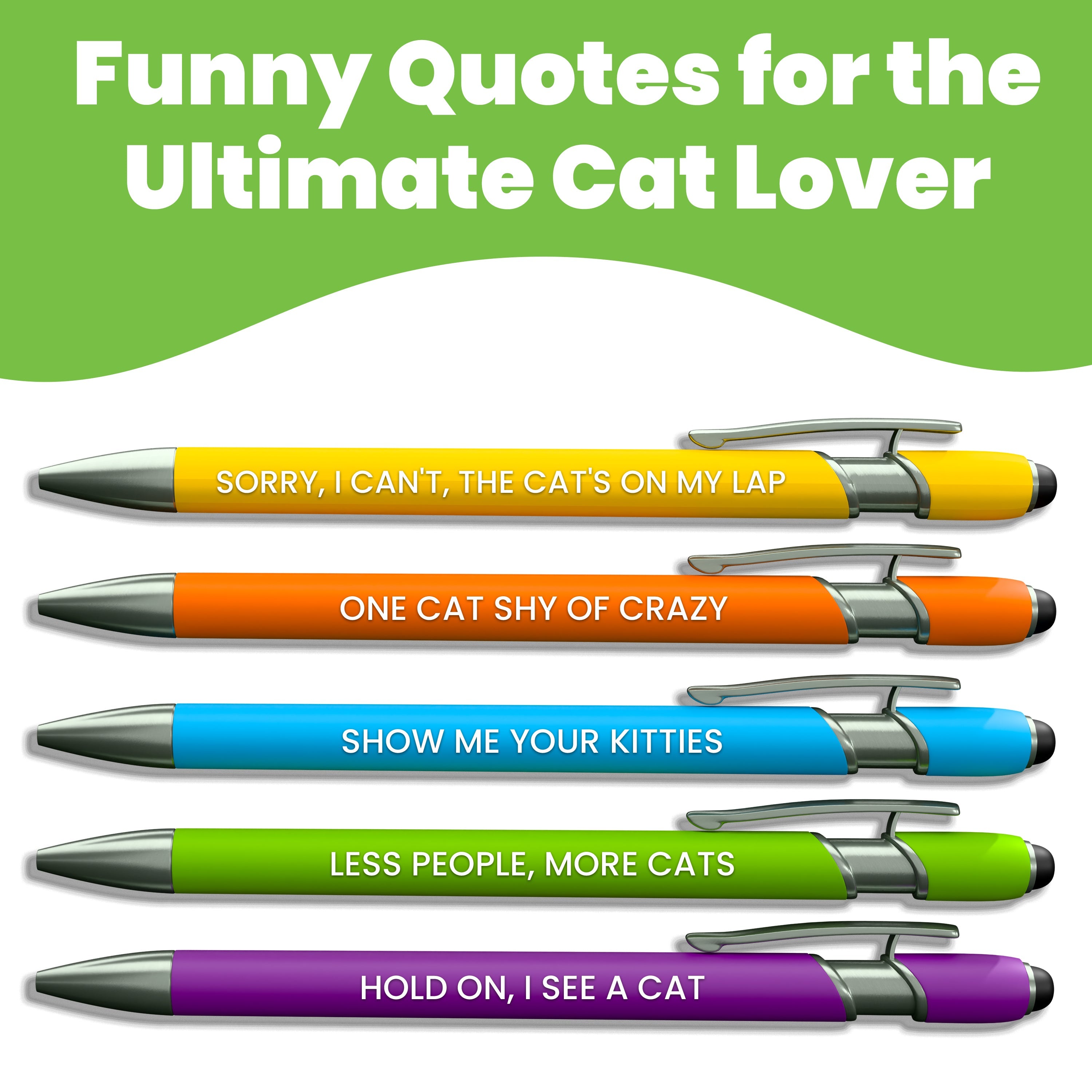 Cat-Themed Stylus Pen Sets
