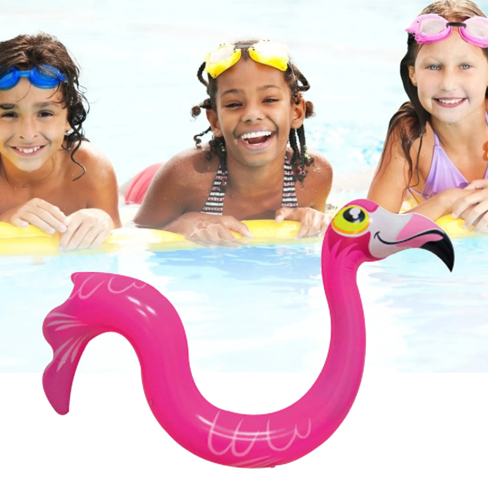 Iatable3D Animal Swimming Stick Floating Row Water Auxiliary Supplies Swimming Pool Floating Toys Playing Toys