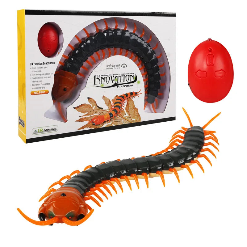 Funny Electronic Pet Remote Control Simulation Giant IR RC Scolopendra Centipede April Fools' Day Tricky Prank Insect Toy Gift