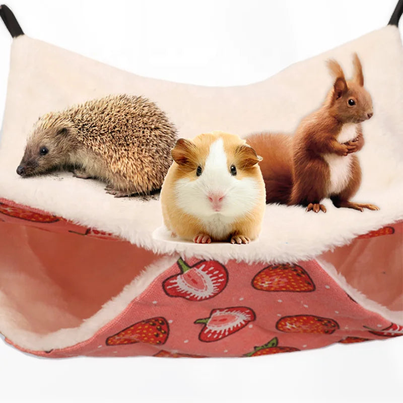 GMTPET Factory OEM Squirrel Rabbit Nest Hamster Cage Honey Bag Flying Cotton Nest Sleeping Bag Double Baby Pet Hanging Hammock