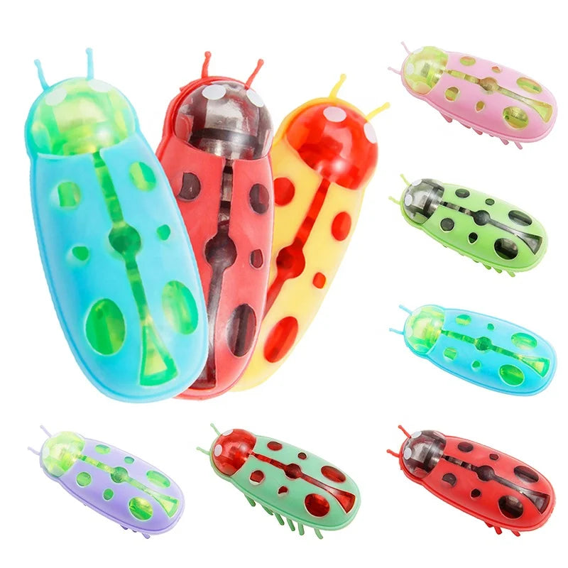 Interactive Smart Cat Toys-Durable Plastic Electric Ladybug Worm Small Indoor Laser Toy Inspired by Animation for Playing Dogs