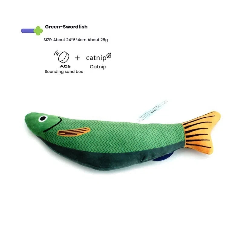 Dropshipping Gift CJH Cute Cat Teasing Stick, Cat Pet Supplies, Cat Toys, Gifts, Cat Toys, Fish, Simulated Mint, Molars, Bite Resistant