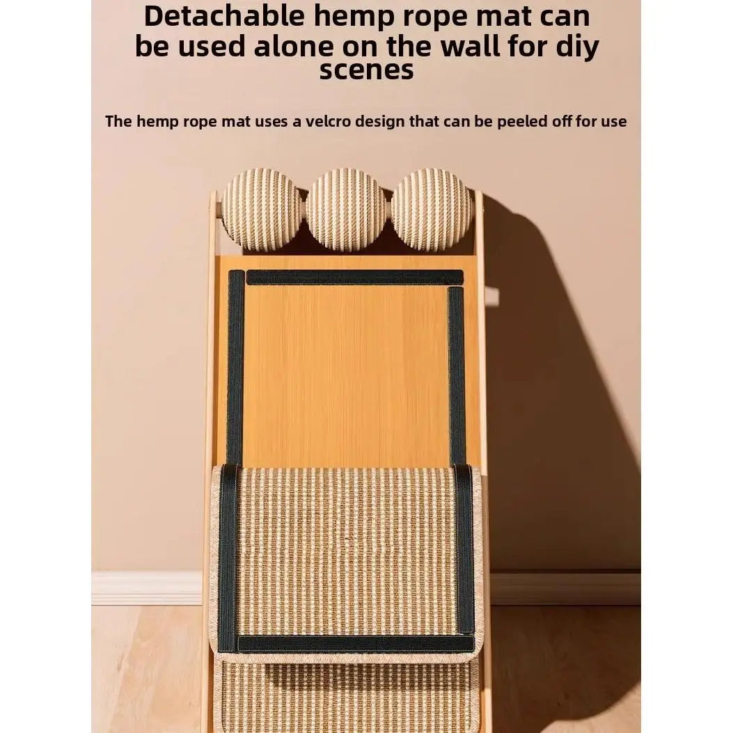 Upgraded Large Cat Climbing Frame Vertical Cat Tree Tower Sisal and Wood Scratching House Premium Cat Toys