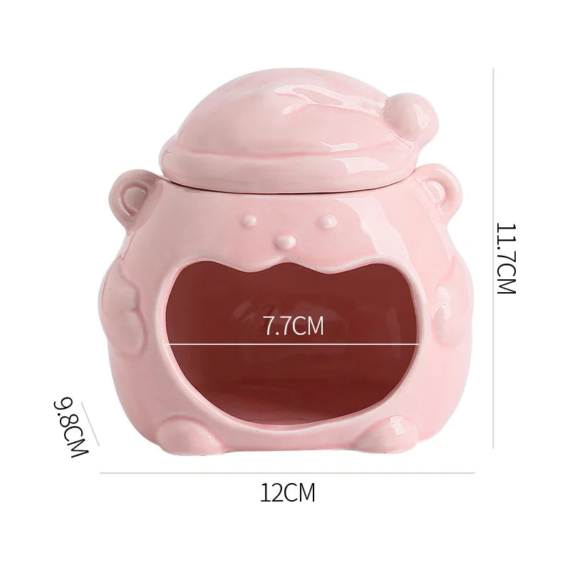 Hamster Ceramic Nest,small Pet Food Basin, Bowl,box,anti-tipping Water Bottle,water Dispenser,summer Cooling Ice House Landscape