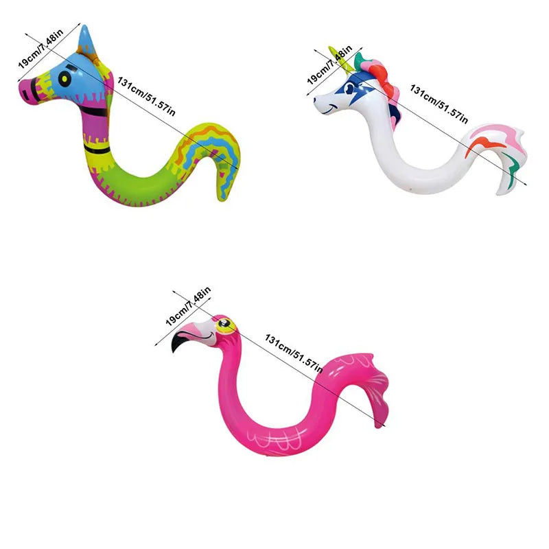 Iatable3D Animal Swimming Stick Floating Row Water Auxiliary Supplies Swimming Pool Floating Toys Playing Toys
